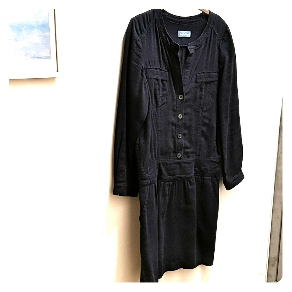 Zadig & Voltaire Button Down Navy Dress